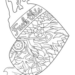Swear Word Coloring Pages At Free Printable Adult Adults Words Color Curse Weed Colouring Simple Only Naughty