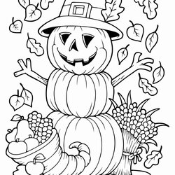 Places To Find Free Autumn And Fall Coloring Pages Pumpkin Scarecrow Cornucopia