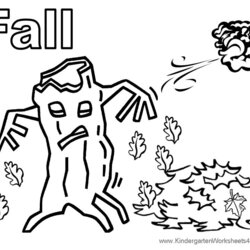 Outstanding Fall Coloring Pages Leaves