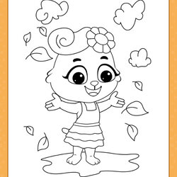 Fine Autumn Fall Coloring Pages Free Printable