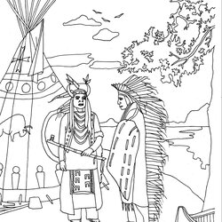 Sublime Two Native Americans American Adult Coloring Pages Sheets Traditional Galleria Created By Marion