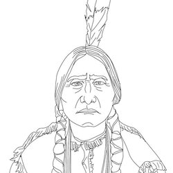Great Coloring Page Native Americans Home American Pages Bull Drawing Indian Cherokee Printable Sitting Color