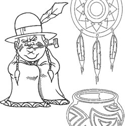 Native American Indian Coloring Pages For Kids Thanksgiving Indians Printable Hopi Tribe Homes Popular