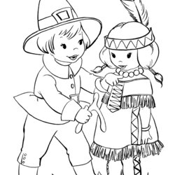 High Quality Native American Indian Coloring Pages Thanksgiving Kids Indians Printable Color Sheets Pilgrim