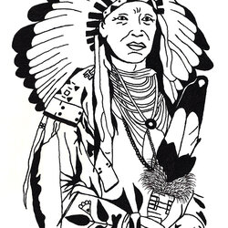 Supreme Indian Coloring Pages Free Download On Native American Drawing Headdress Americans Woman Adults