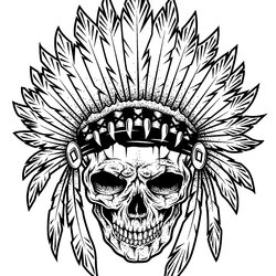 Best Ideas Indian Coloring Pages For Adults Home Family Style Native Skull Chief Indians American Adult Color