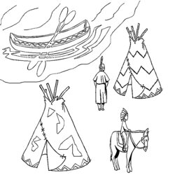 Tremendous Native American Indian Coloring Pages For Kids Designs Americans Thanksgiving Color Print