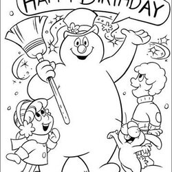 Splendid Kids Fun Coloring Pages Of Frosty The Snowman