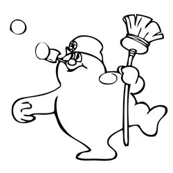 Marvelous Free Printable Frosty The Snowman Coloring Pages Best Abominable Throwing Snow Color Kids Winter