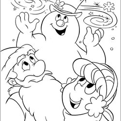 Admirable Frosty The Snowman Coloring Pages Books Free And Printable Karen Santa Claus Book Print Info Last