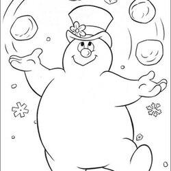 Superlative Free Printable Frosty The Snowman Coloring Pages Best Color Juggling Kids