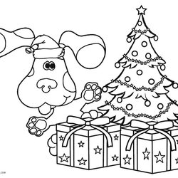 Tremendous Free Printable Blues Clues Coloring Pages For Kids Christmas Notebook Color Festive Nick Jr Sheets