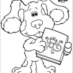 Clues Coloring Pages With Book Free Printable Blue Blues Kids Color