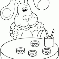 Eminent Blues Clues Printable Coloring Pages Home