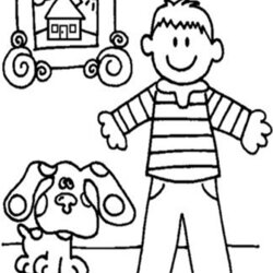 Peerless Free Printable Blues Clues Coloring Pages For Kids Nick Jr Print Blue Mailbox Louis St Paw Color