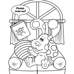 Swell Free Printable Blues Clues Coloring Pages For Kids Blue Book Para Fun La Couch