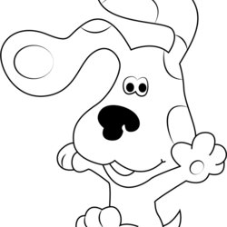 Marvelous Happy Blue Clues Coloring Page Free Pages Blues Puppy Color Kids