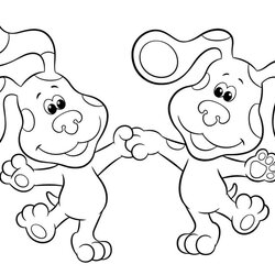 Perfect Blues Clues Coloring Page Free Pages For Kids Magenta Wonder Day