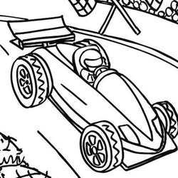 Marvelous Free Easy To Print Race Car Coloring Pages Flags Min