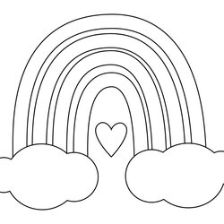 Splendid Rainbow Coloring Pages Free Printable Page