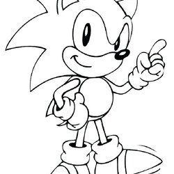 Exceptional Super Sonic The Hedgehog Coloring Pages At Free Color Knuckles