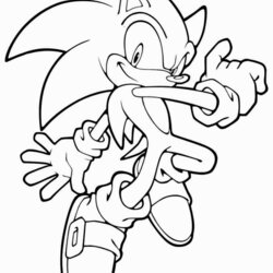 Sterling Sonic The Hedgehog Coloring Pages Monster Cartoon Drawing Tails Shadow Printable Print Colouring