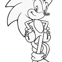 Splendid Sonic Speedster The Hedgehog Coloring Pages Print Color Sheet Knuckles Craft Hero Colors
