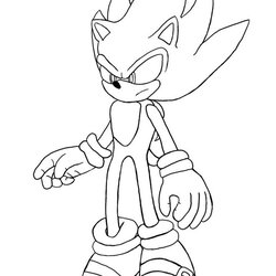 Very Good Super Sonic Coloring Pages Free Printable