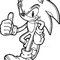Magnificent Sonic The Hedgehog Good Coloring Page Pages