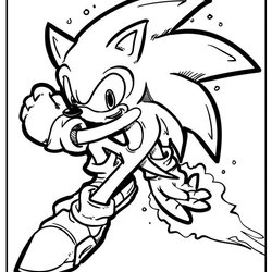 High Quality Sonic The Hedgehog Coloring Pages Free