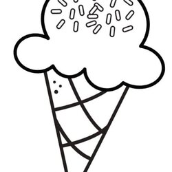 Brilliant Easy Ice Cream Cone Coloring Page Free Printable Pages For Kids