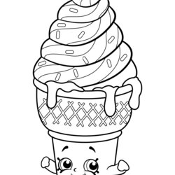 Ice Cream Cone Coloring Pages To Print At Free Printable Color Perfect