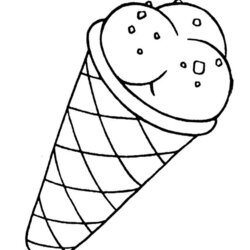 Smashing Coloring Page Of An Ice Cream Cone Amazing File Cones Pages