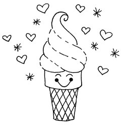 Ice Cream Cone Coloring Pages To Print At Free Printable Color