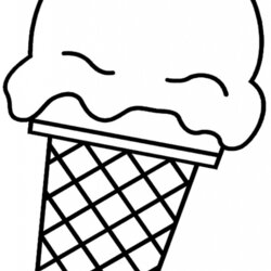 Spiffing Ice Cream Cone Coloring Pages Home Easy Kids Popular