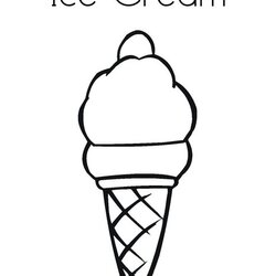 Marvelous Free Ice Cream Cone Coloring Page Download Snow Pages Kids Drawing Print Draw Library Built