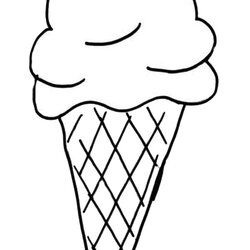 Ice Cream Cone Coloring Page Best Pages