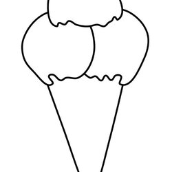 Peerless Ice Cream Cone Coloring Page Sky