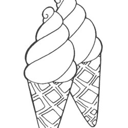 Eminent Ice Cream Cone Line Drawing At Free Download Coloring Pages Printable Cute Color Print Sheets Cones