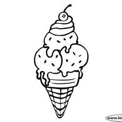 Preeminent Ice Cream Cone Coloring Pages Affordable Way To Make The Kids Love Cute Food Colouring Library Pic