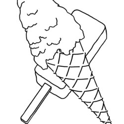 Capital Ice Cream Cone Coloring Page Pages Simple Popsicle Dessert Printable Kids Sheets Print Color Objects