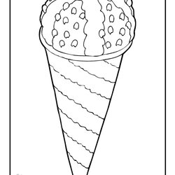 Great Free Ice Cream Cone Coloring Page Download Pages Kids Summer Printable Sundae Activities Party Kid