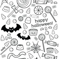 Out Of This World Candy Corn Coloring Page At Free Printable Halloween Pages Happy Cute Colouring Color Kids
