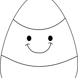 High Quality Printable Candy Corn Coloring Pages Black And White Page