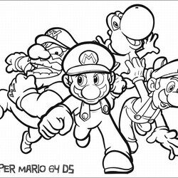 Printable Super Mario Coloring Pages Archives Luigi Brothers Color Party Birthday Bros Print Colouring Sheets