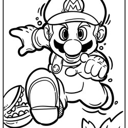 Superb Super Mario Bros Coloring Pages New And Exciting