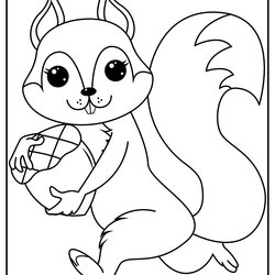 Tremendous Printable Squirrels Coloring Pages Updated Squirrel Acorn