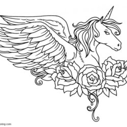Coloring Pages For Adults Pegasus Realistic