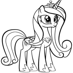 Matchless Coloring Pages At Free Download Pony Little Princess Luna Cadence Shining Sparkle Twilight Drawing