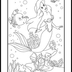 Disney Princess Ariel Coloring Pages Minister Character